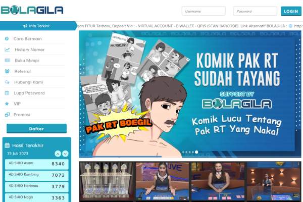 bolagila daftar situs IDN